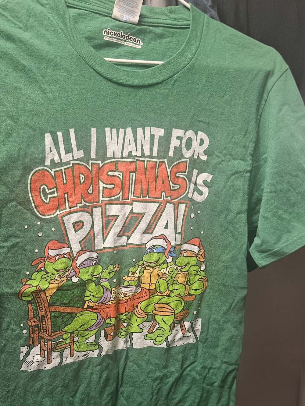 Nickelodeon Retro Teenage Mutant Ninja Turtles Christmas Shirt – Adult Small